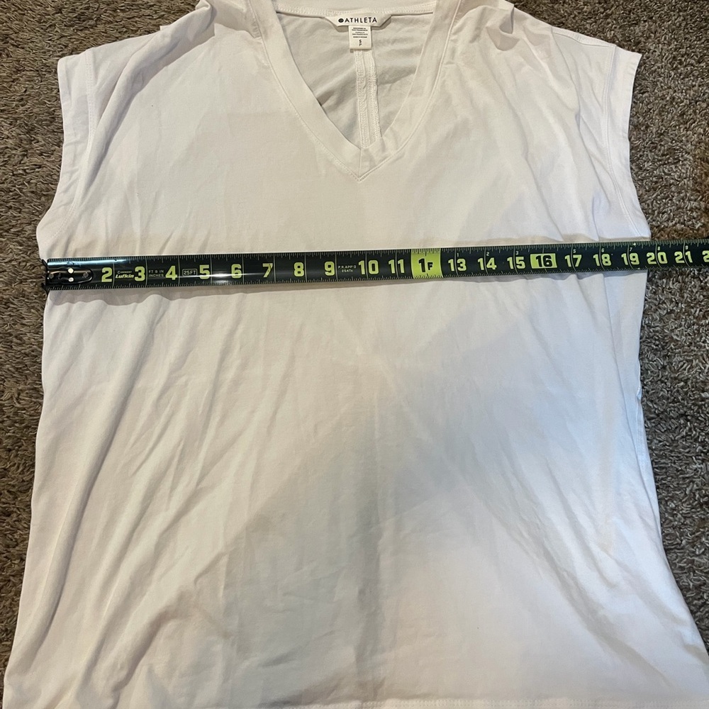 Athleta White Sleeveless Outbound Twist Back Top - Picture 3 of 7